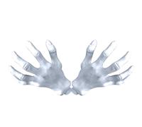 1 Pair Halloween Skeleton Hands, Realistic Plastic Skeleton Zombie Hands for Terror Scary Props Decorations, Halloween Themed Party Decoration