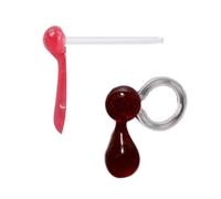 1 Pair Halloween Terror Bloody Earrings Punk Red Blood Drop Ear Studs Gothic Cosplay Earrings For Women Girls Jewelry