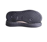 1 Pair Hand-Knitted Hook Line Soles Anti-Kick Soft Rubber Wearproof Shoe Repair Replacement(Deep Black,35)