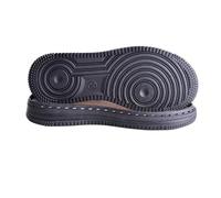 1 Pair Hand-Knitted Hook Line Soles Anti-Kick Soft Rubber Wearproof Shoe Repair Replacement(Deep Black,35)