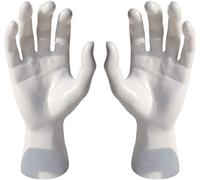 1 Pair Hand Mannequin Jewelry Display Stand Male Hand Model Bracelet Bangle Gloves Ring Display Stand Organizer Bracelet Holder - White