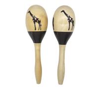 1 Pair Hardwood Maracas Rattle Musical Instrument Wood Shaker Solid Wood Malakas for Percussion Lovers