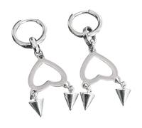 1 Pair Heart Earrings Alloy Dangle Party Ear Drops Unique Pendant Alloy Texture Jewelry For Daily Fashion Jewelry