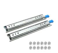 1 Pair Heavy DuDrawer Slides with Lock 260lb Load CapaciFull Extension Side Mount Ball Bearing Rails for Industrial Tool Box 350mm/14inch Length