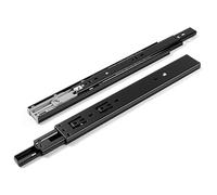 1 Pair Heavy Duty Drawer Slides, 3 Fold Soft Close Slide Rails, One Click Disassembly, Drawer Slides for Kitchen Cabinet and Wardrobe(18in)