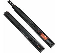 1 Pair Heavy Duty Drawer Slides, Push to Open Full Extension Runners 10 to 24inth, Ball Bearing, Side Mount 40kg Load Capacity