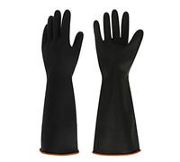 1 Pair Heavy Duty Industrial Gloves Long Waterproof Gloves Finger Thickened Protective Gloves Resist Acid and Alkali Reusable Chemical Work Gloves for Men Women Protect Hands Arms
