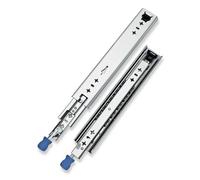 1 Pair Heavy Duty Locking Drawer Slides 10-60 Inch 250 Lb Load Capacity Side Mount Full Extension Ball Bearing Industrial Rail Quiet Slide(30inch(750mm))