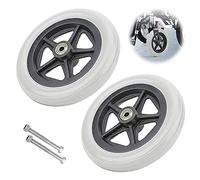 1 Pair Heavy-duty Wheelchair Casters Wheels, PVC Anti-Slip Wheelchair Front Caster, Anti-wear Wheelchair Wheels Replacement, For Manual Wheelchairs 6/7/8 Inch Diameter (Color : Gray, Size : 8Inch)