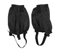 1 Pair Hiking Leg Gaiters Polyester Fiber Legging Gaiters for Camping Mountain Climbing Fishing (Black)