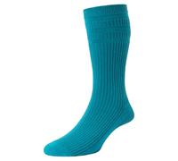 1 Pair HJ Cotton Softop Socks HJ91 Bright Teal 6-11