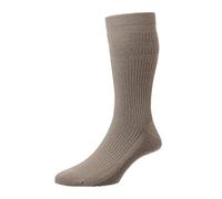HJ Hall Softop Cotton Socks HJ91 Mink 6-11 (3 pairs)
