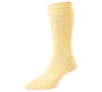 1 Pair HJ Cotton Softop Socks HJ91 Pale Yellow 6-11