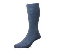 HJ Hall Softop Mens Cotton Socks HJ91 Slate Blue 6-11