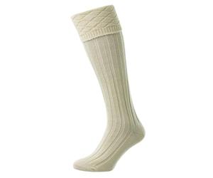 1 Pair HJ Premium Wool Blend Kilt Socks HJ867 Ecru 10-13