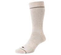 1 Pair HJ Rambler Light Comfort Coolmax Cotton Crew Sock HJ806 Oatmeal 6-11