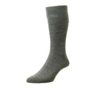 1 Pair HJ Wool Extra-Wide Softop Socks HJ190H Mid Grey 11-13