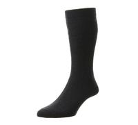 HJ HALL Men's The Original Wool Softop Socks, Navy, Size 11 to 13