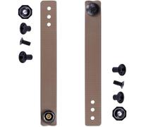 [1 Pair] HolsterSmith - (7.00 inch) - IWB Soft Belt Loops - (Flat Dark Earth) - HD Ruberized Nylon - w/Pull-The-Dot Security Snaps & Multi Mounting Hardware - (Fits 1.25-2.0 inch Belts (Adjustable)
