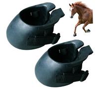 1 Pair Hoof Boots For Horses Rubber Protective Sturdy Horse Hoof Boots Portable Thick for Wound Management and Laminitis Abscess, M
