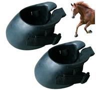 1 Pair Hoof Boots For Horses Rubber Protective Sturdy Horse Hoof Boots Portable Thick for Wound Management and Laminitis Abscess, L