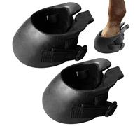1 Pair Horse Hoof Boots for Horses, Rubber Protective Hoof Boots for Wound Management, Laminitis, Abscess Treatment, Horse Tack, M