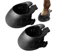 1 Pair Horse Hoof Boots for Horses, Rubber Protective Hoof Boots for Wound Management, Laminitis, Abscess, Horse Tack, M|