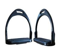 1 Pair Horse Riding Stirrups Equipment Safety Protection Saddle Knee Ankle Stress Pain(Black)