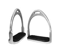 1 Pair Horse Riding Stirrups Equipment Safety Protection Saddle Knee Ankle Stress Pain(Silver)