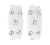 1 Pair Ice Cleats For Shoes, 10 Steel Spikes Anti-Slip Crampons With Quick On/Off, Low-Profile Clear Design For Hiking, Commuting And Elderly Safety On Ice Snow