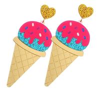 1 Pair Ice Cream Dangle Earrings for Women Drop Earrings for Teens Cute Dessert Jewelry Safe and Durable Ear Decoration
