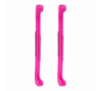 1 Pair Ice Skate Guards, Ice Skate Blade Covers Hockey Blade Protector with Adjustable Spring 7 Colors Skate Accessories (Red)