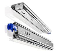 1 Pair Industrial Heavy Duty Drawer Slides 53mm Locking Full Extension 3-Section Rails for Furniture and RVs(18 Inch)