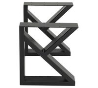 1 Pair Industrial Metal Steel Legs Coffee Table Bench Robust K-Shaped Frame Legs