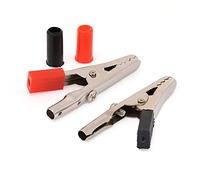 1 Pair Insulated Crocodile Clips Electrical Battery Connectors 10 A Electrical Clip Assortment Electrical Test Metal Alligator Clamps