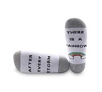 1 Pair IVF/IUI Rainbow Baby socks Fertility Journey Transfer socks After Ever Storm There Is A Rainbow Socks (Ever Storm 1 pair EU)