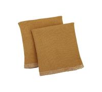 1 Pair Khaki Rib Knit Cuffs, 9.8cmx9.5cm Elastic Ribbed Cuffs, Seamless Tubular Ribbing Fabric for Sewing