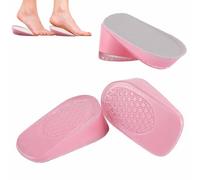 1 Pair Kids Height Increase Insoles 2.5cm Breathable Wedge Insoles Shoes Children Height Booster Shoe Inserts Elastic Shock Universal Pkatforms Soft Heel Lifts Cushion Pads Lifters, Pink.