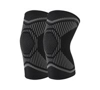 1 Pair Kids Knee Brace Elastic Breathable Knee Compression Sleeve Children Knee Support Pad Knee Protectors for Basketball Volleyball Dance Tennis Running Cycling (Black, M)