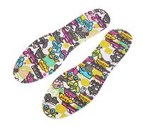 1 Pair Kids Shoe Insoles Latex Cushioning Non Slip Sweat Absorbing One Size Fits Most Printed for Comfort (Cartoon car)