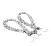 1 Pair Knitted Tie Back Braided Curtain Tiebacks Holders for Home Drapes and Curtain Decor, Sturdy Solid Window Curtain Tie Backs Rope Holder Curtain and Blind Accessories, 1, 1