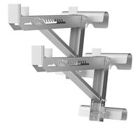 1 Pair Ladder Jacks for Scaffolding Platform, Heavy-Duty Steel Extension Scaffold Bracket, 264lbs Capacity Two-Rung Short Body Ladder Jack for Work Platforms, Masonry, Painting, Roofing Silver