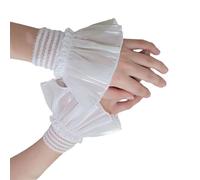 1 Pair Layered Elastic Wrist Cuffs Patchable Shirt Sleeves Multi Color Sleeves for Claws Photo and Fashion Shoot Elastic False Sleeve