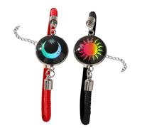 1 Pair Leather Bracelets Fashionable Love, sun star A, D
