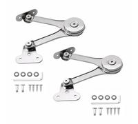 1 Pair Lid Support Hinge, Zinc Alloy Toy Box Folding Drop Down Hinges, 110° Open Angle, Tension Adjustable Lift Up Stay for Cabinet Closet Wardrobe