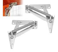 1 Pair Lift Up Flap Top Hinge, 80 Degree Folding Spring Hinges with 12 Screws, 4kg Loading Sofa Bed Lifting Hinges, Heavy Duty Lift Up Hinge for Wardrobe, Cupboard, Furniture Industry Standard
