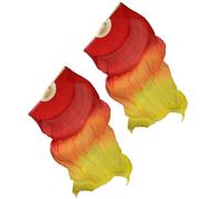 1 Pair Long Silk Belly Dance Fans for Stage Performance, 180 cm Real Silk Dancing Fan, Flexible & Lightweight with Hot-Cut Edging, Suitable for Folk Art, Modern Dance, Ballet and Group Shows