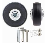 1 Pair Luggage Suitcase Replacement Wheels OD 40mm - Bearings 30&35mm Axles for Inline Outdoor Skate - Swivel Caster Rubber Wheels Repair Kits OD 40x18mm