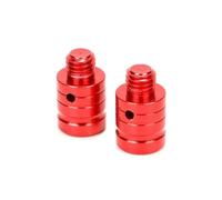 1 Pair M10 Motorcycle Rearview Side Mirror Mount Adapter Bolt Screw Caps Covers Compatible With Seat Hole Reversing Mirror Plug(Red)