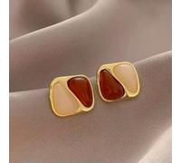 1 Pair mal Design Metal Exaggerated Geometric Ear Stud Earrings For Women@-A5